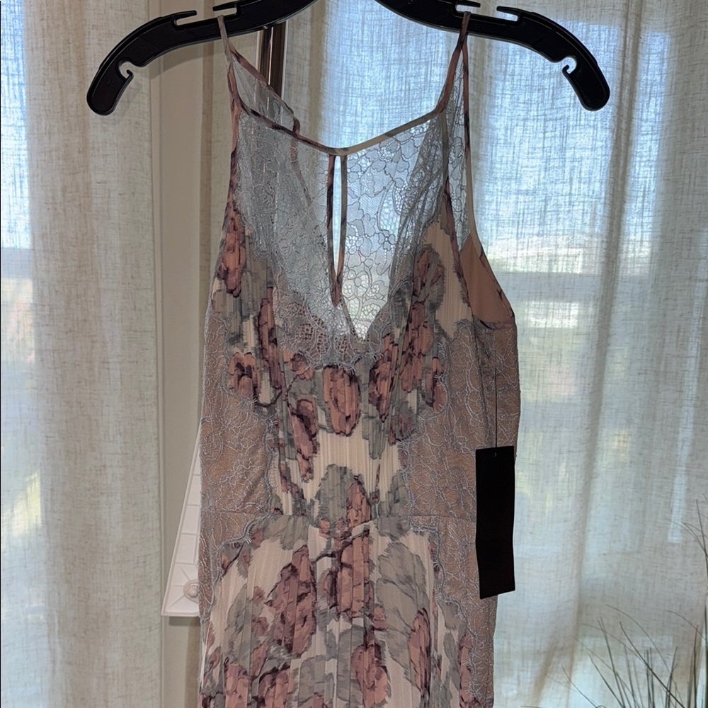 BCBG Floral Lace Dress - Pink and Blue